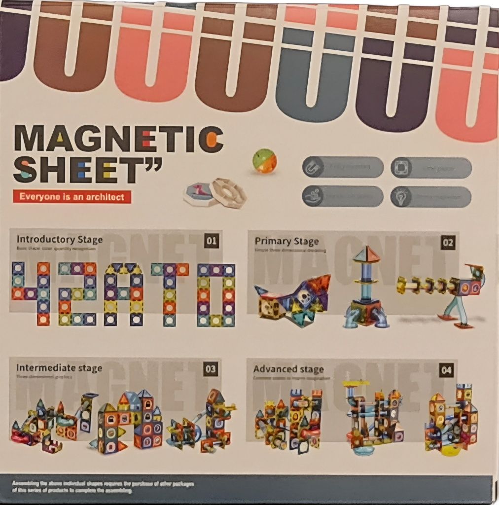 Klocki magnetyczne  - 42 elementy