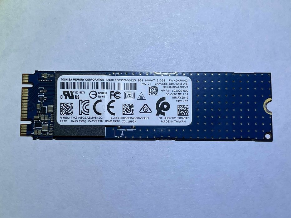 Toshiba 512GB NVMe M.2