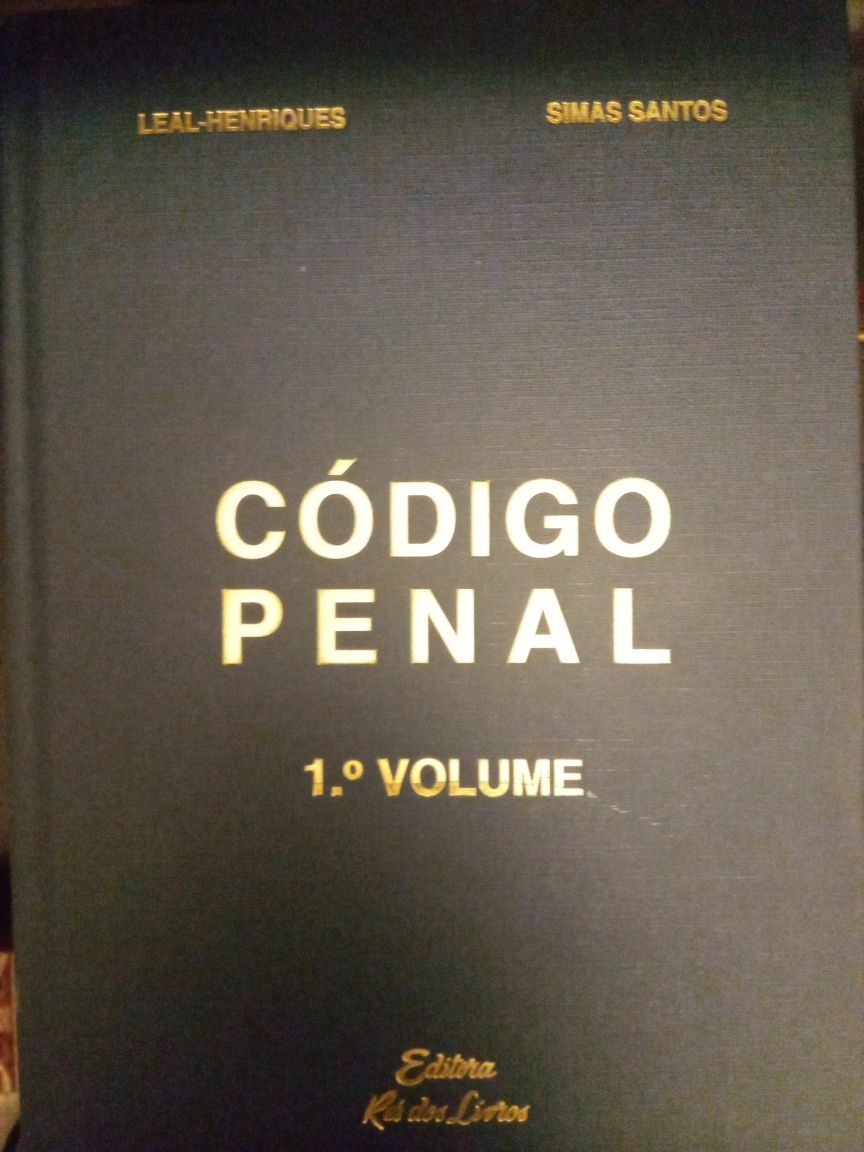Código Penal 1 volume de Leal Henriques e  código penal quid juris