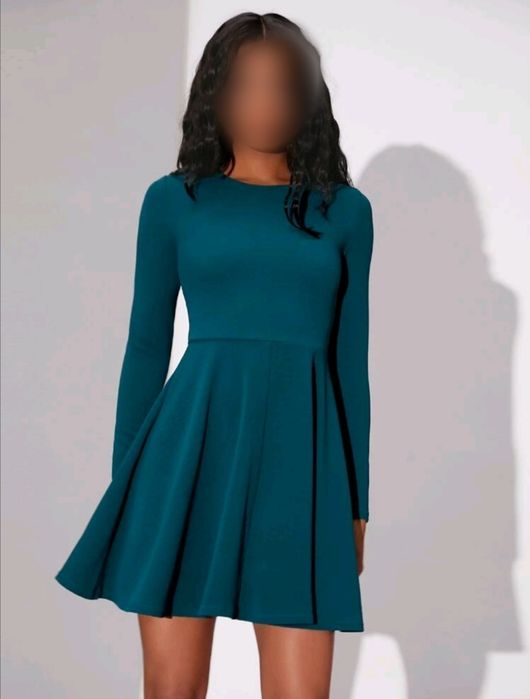 Vestido verde azulado