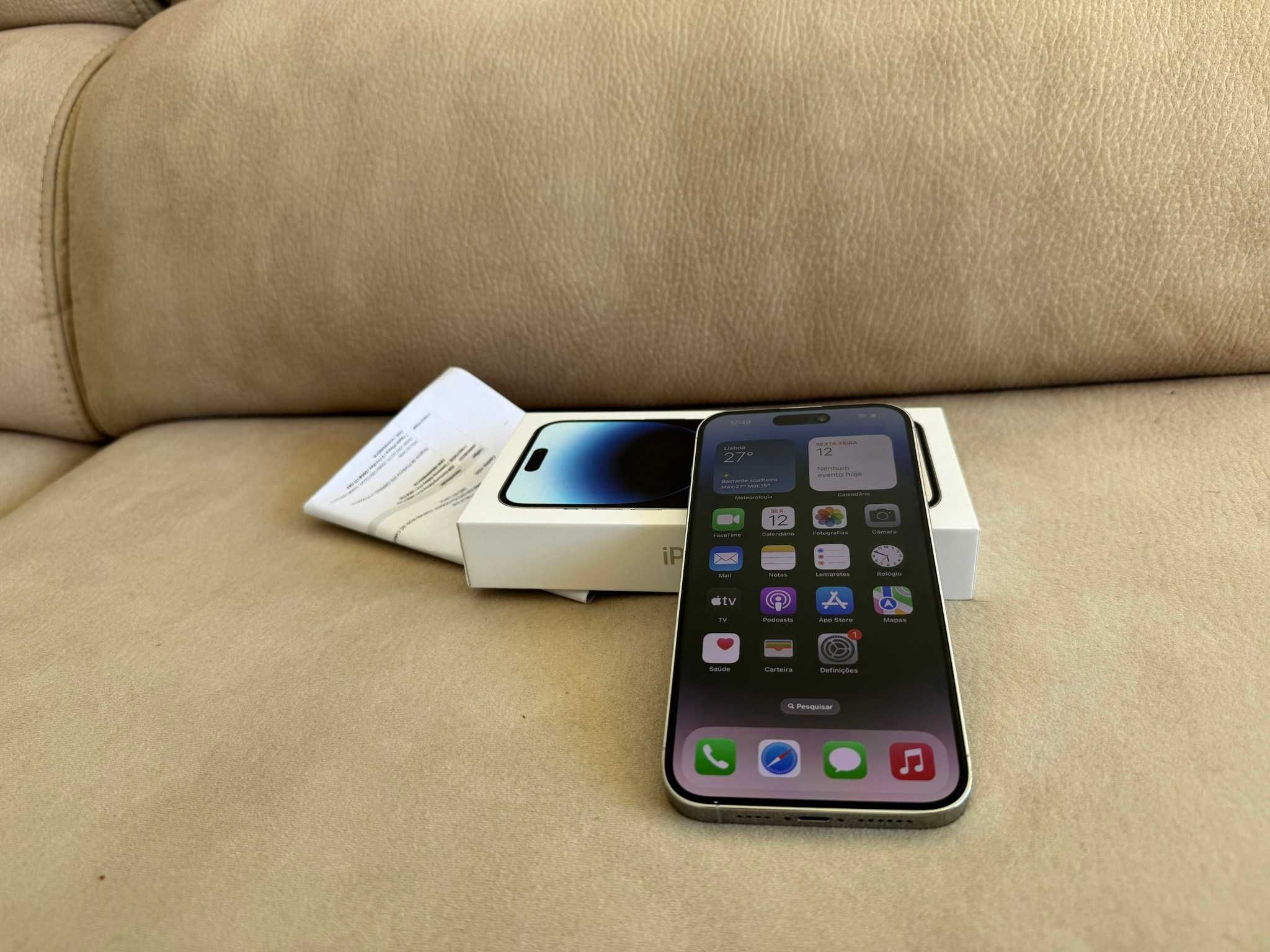 Vendo troco iPhone 14 Pro 128Gb Branco C/Fatura e Garantia Apple