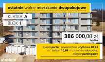 Ostatnie 2 pokojowe mieszkanie Winda Parking A0.2