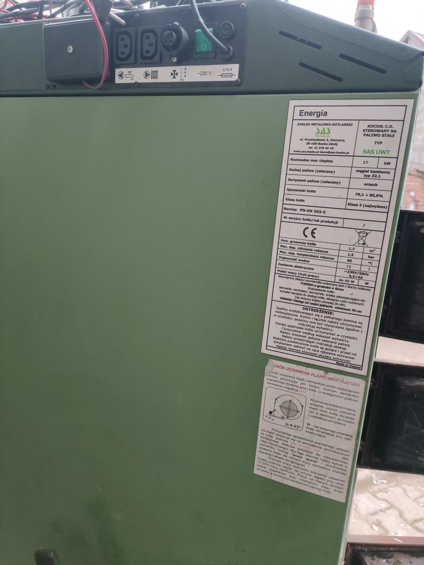 Części pieca Sas UWT 17KW