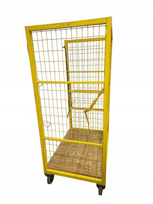 Wózek magazynowy kosz metalowy platforma na kółkach 120x80x190 używany