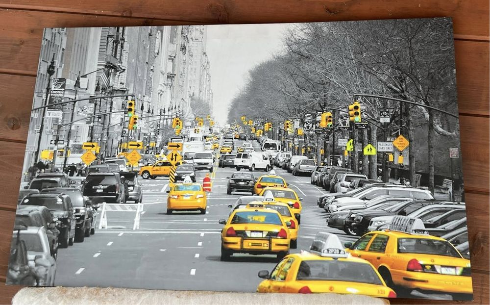 Obraz foto new york taxi 50x80