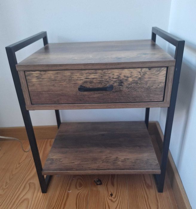 Bedside Tables with Drawer Rustic - Living Room Bedroom  50x43x37 cm