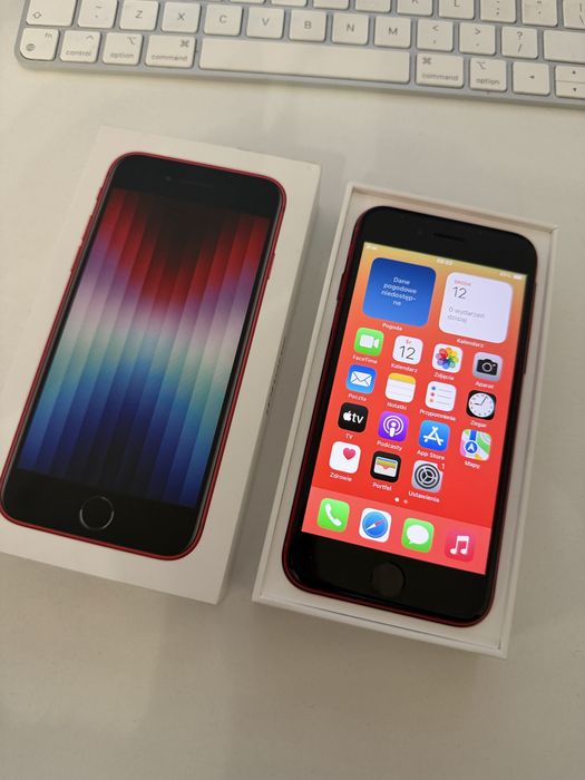 iPhone SE 2022 Red 128gb Idealny Bateria 96% od nowości