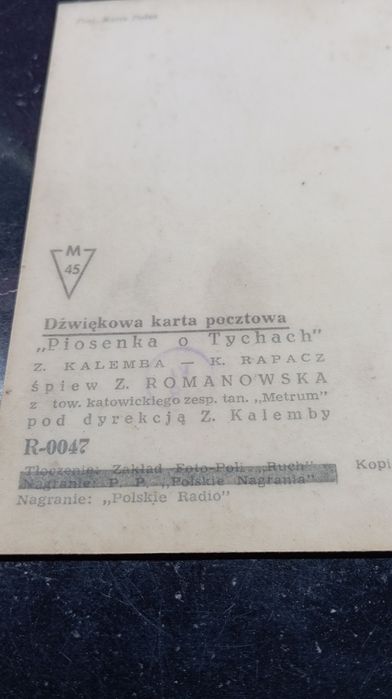 Pocztówka dźwiękowa piosenka o Tychach