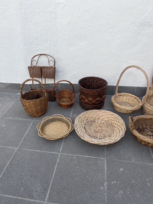 Conjunto de cestaria de verga