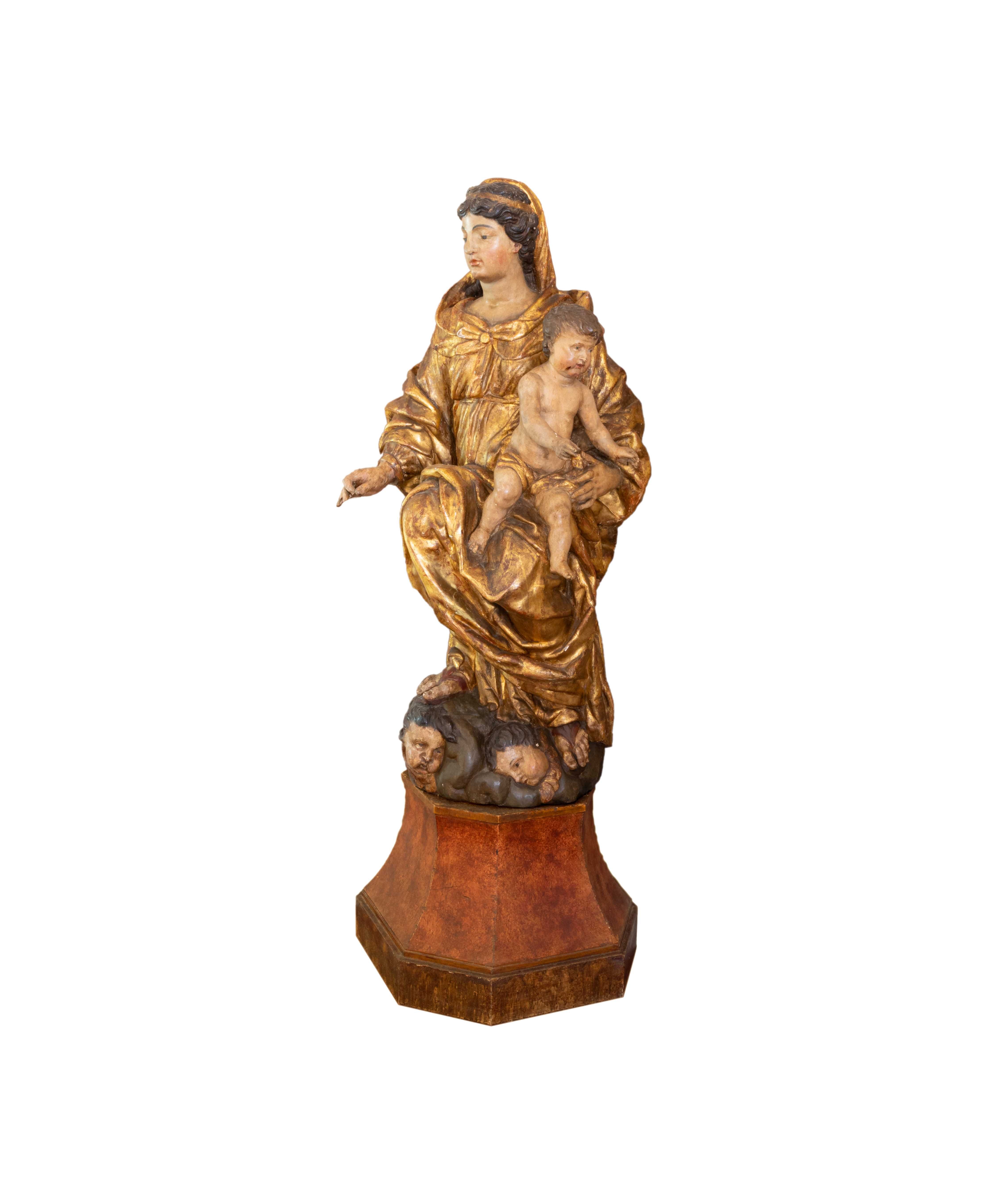 Escultura Nossa Senhora menino Jesus | século XVIII