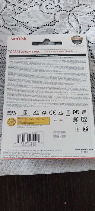 Pendrive SanDisk Pamięć USB 3.2 Extreme Pro 128GB 420 380 MB/s USB 3.2