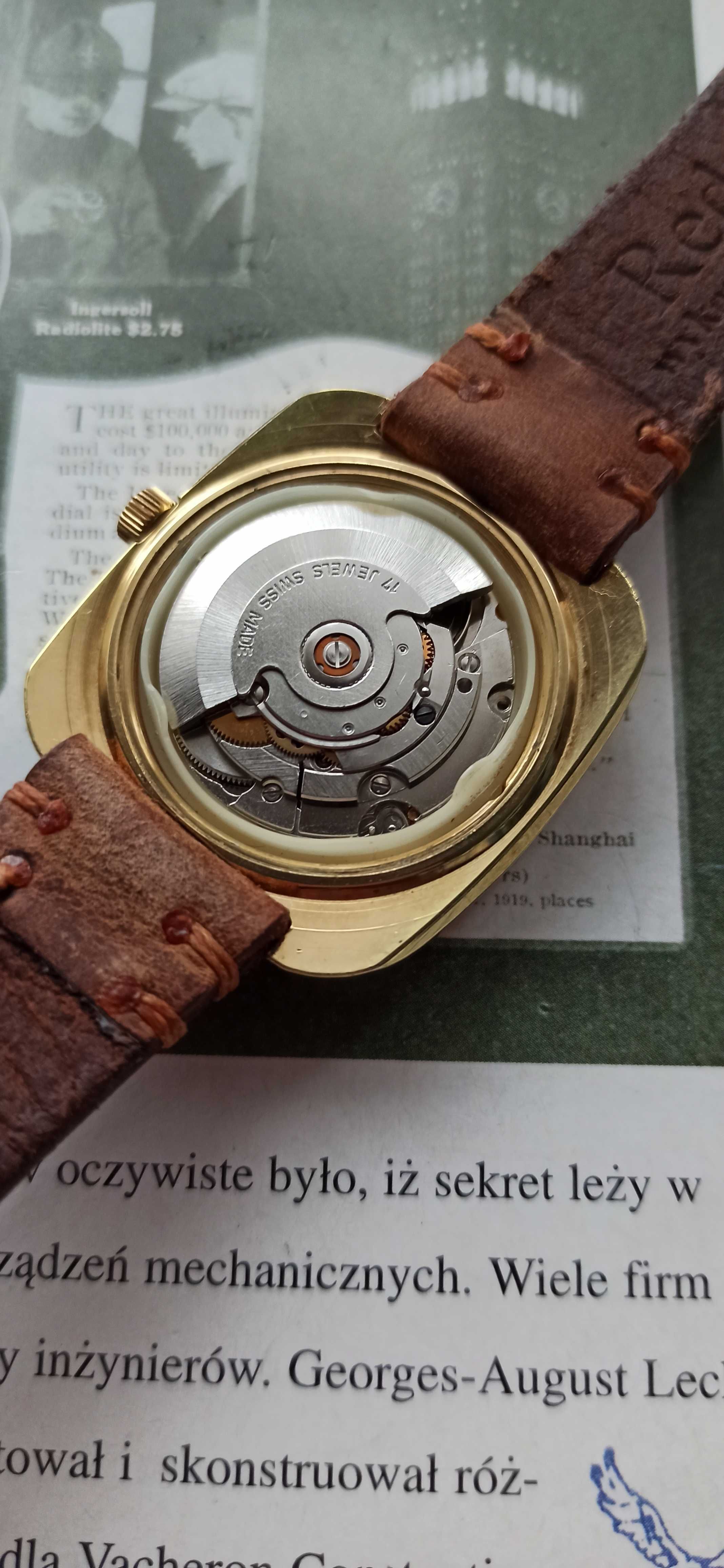 Szwajcarski zegarek automatyczny marki CRONEL 17 jewels