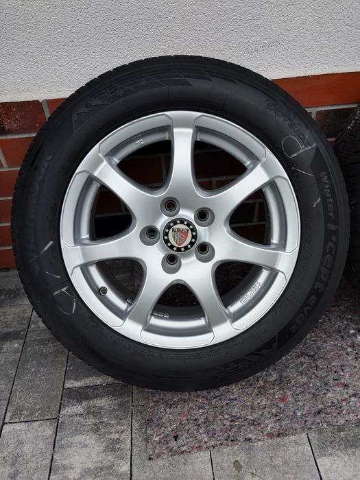 Felgi 16 Anzio 5x112 7x16 et38 oc70 opony zimowe Hankook 205/60 r16
