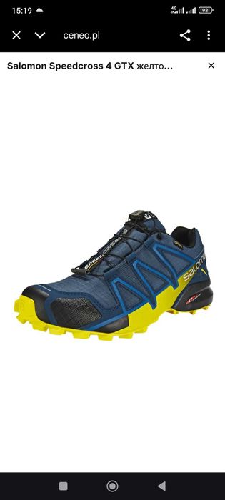 Salomon Speedcross 4 GTX желто-синий
