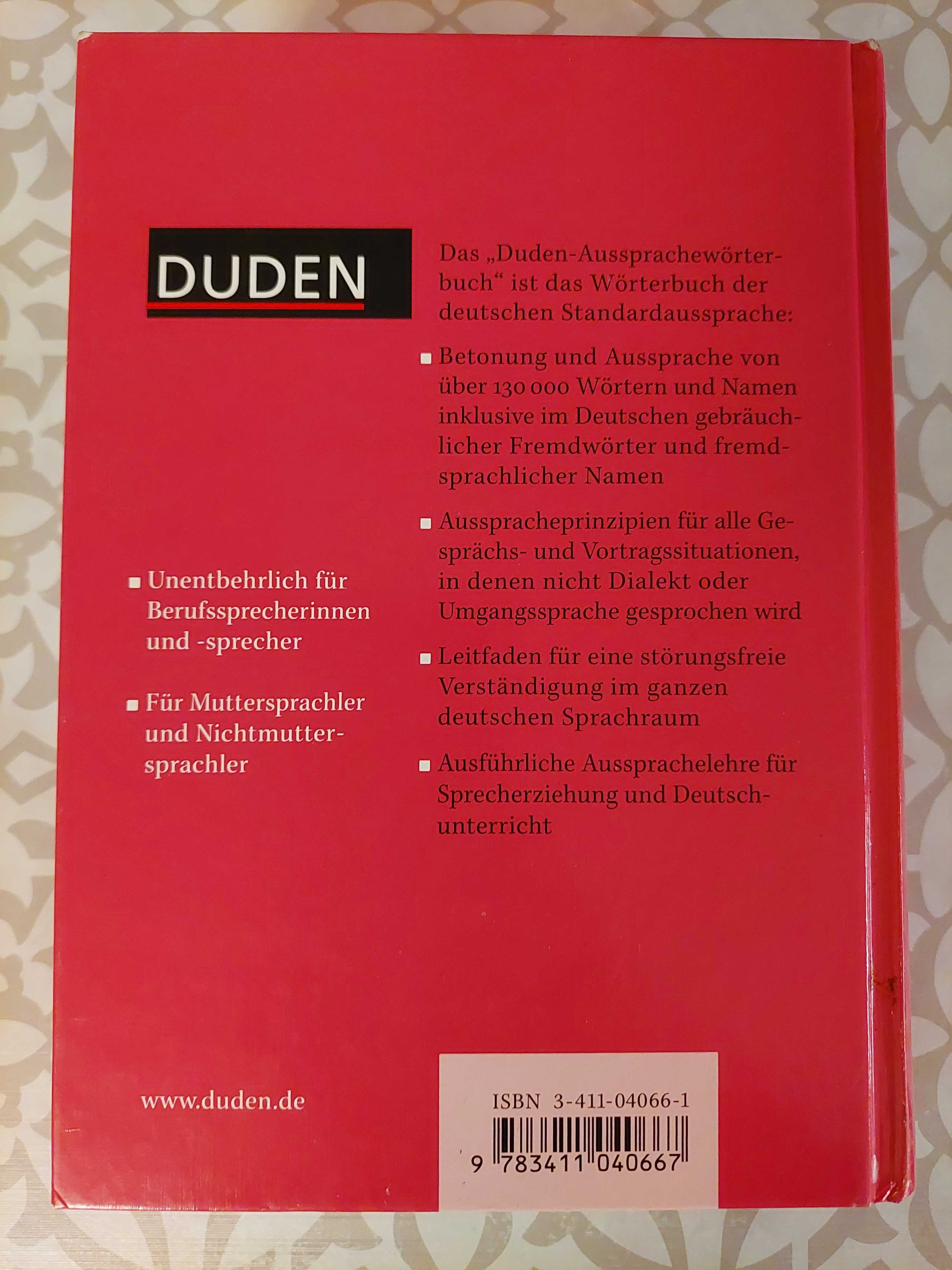 Duden niemiecki słownik wymowy Aussprachewörterbuch