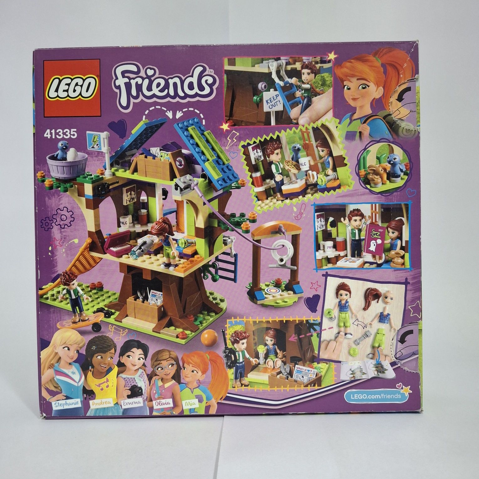 Klocki Lego Friends Domek na drzewie Mii 41335 jak nowe