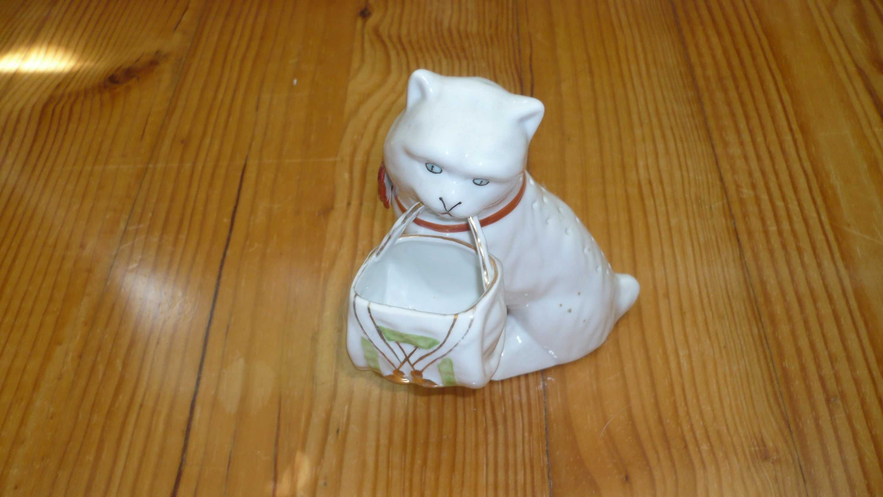 Paliteiro "Gato" Porcelana - Antigo