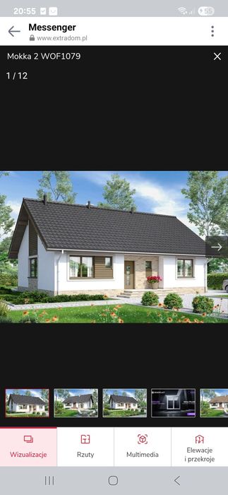 Nowy dom w stanie surowym otwartym