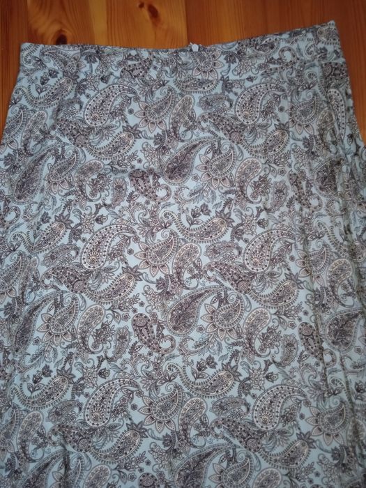 Niebieska spódnica midi boho etno wzór M/L