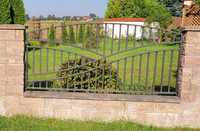 Ogrodzenie, przęsło ogrodzeniowe metalowe stalowe brama