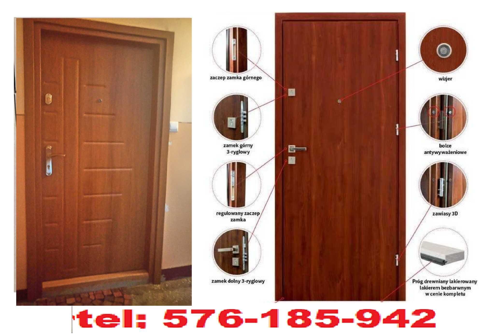 Drzwi ZEWNĘTRZNE ocieplone, wejściowe z montażem GRATIS