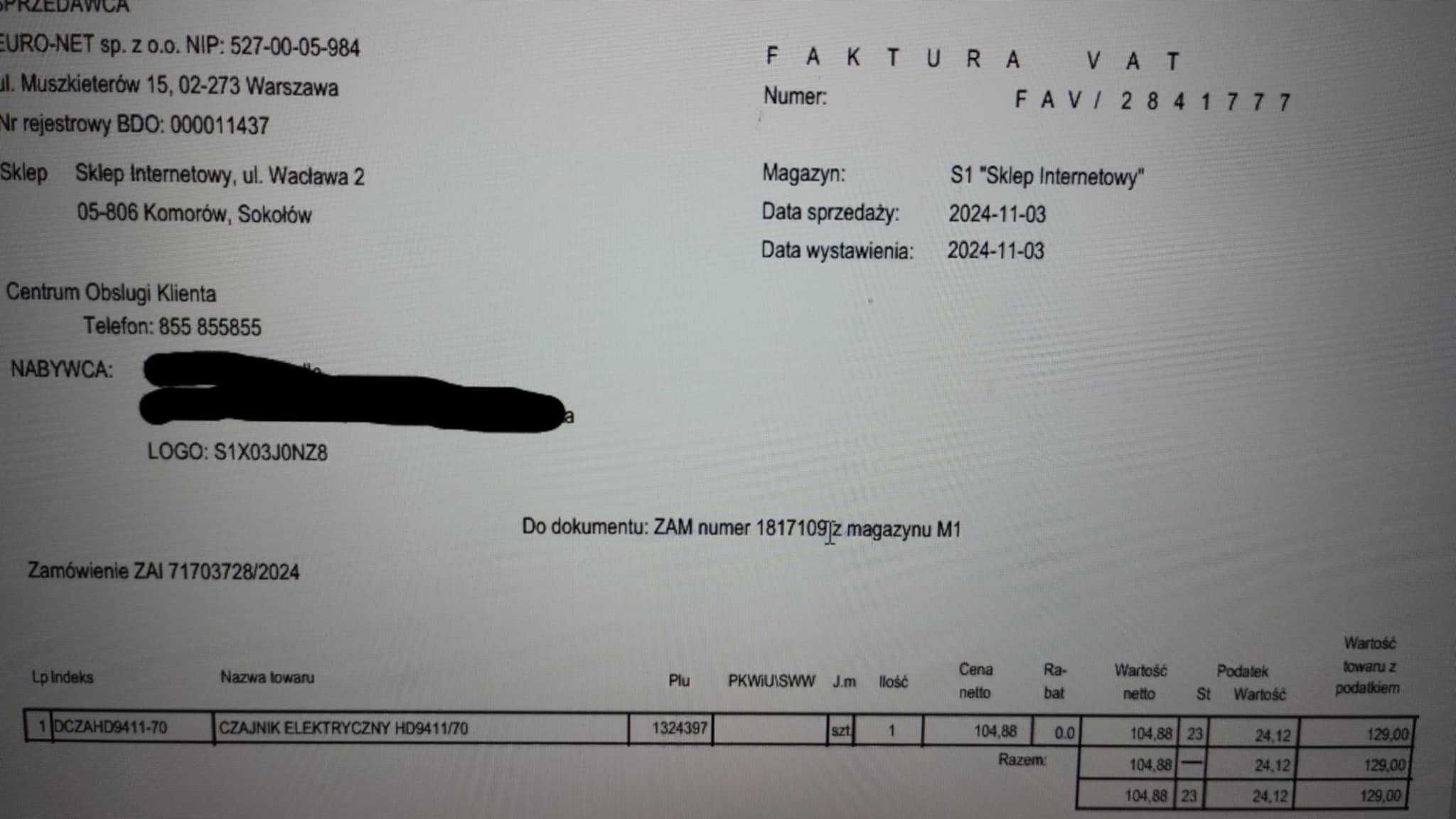 czajnik elektryczny Philips na gwarancji