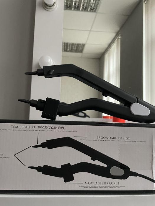 Щипці для нарощування волосся з регулятором температури