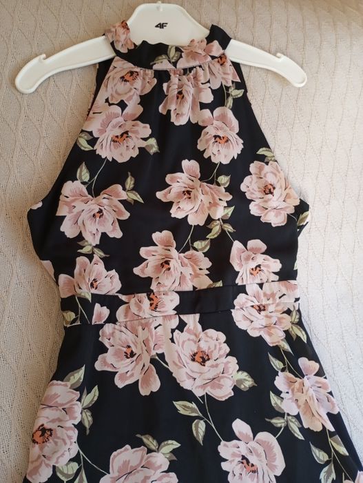 NEW LOOK 38r efektowna długa wieczorowa sukienka maxi w piwonii