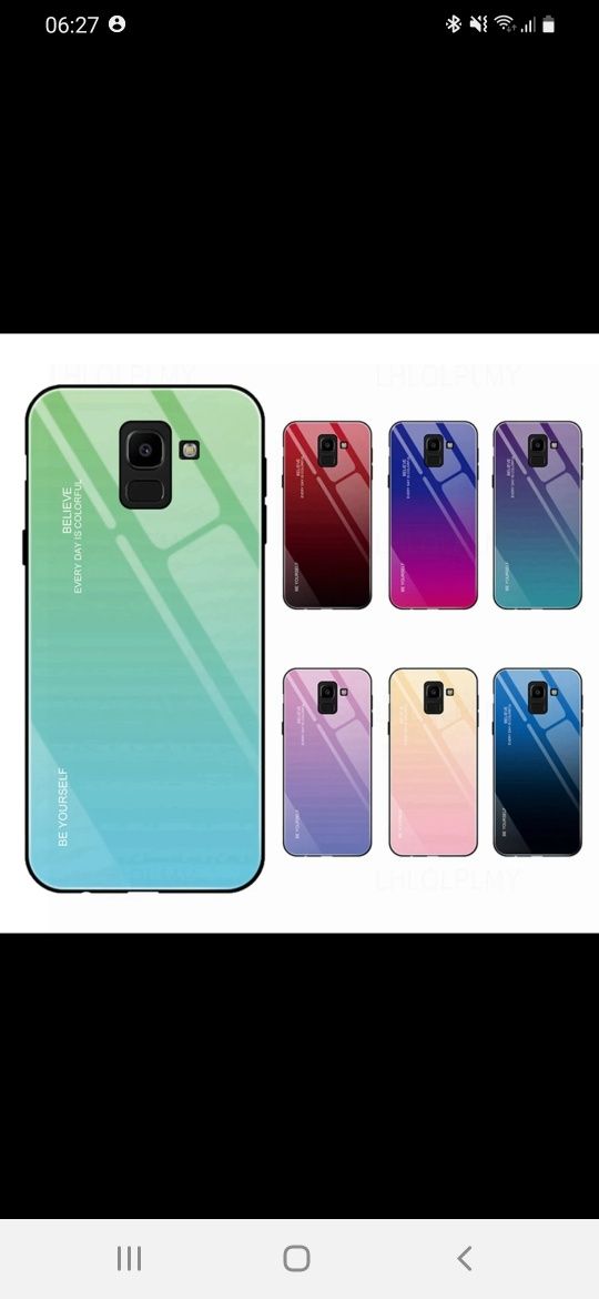 Etui  na telefon Samsung Galaxy A10 gradient szklane  Nowe żółte