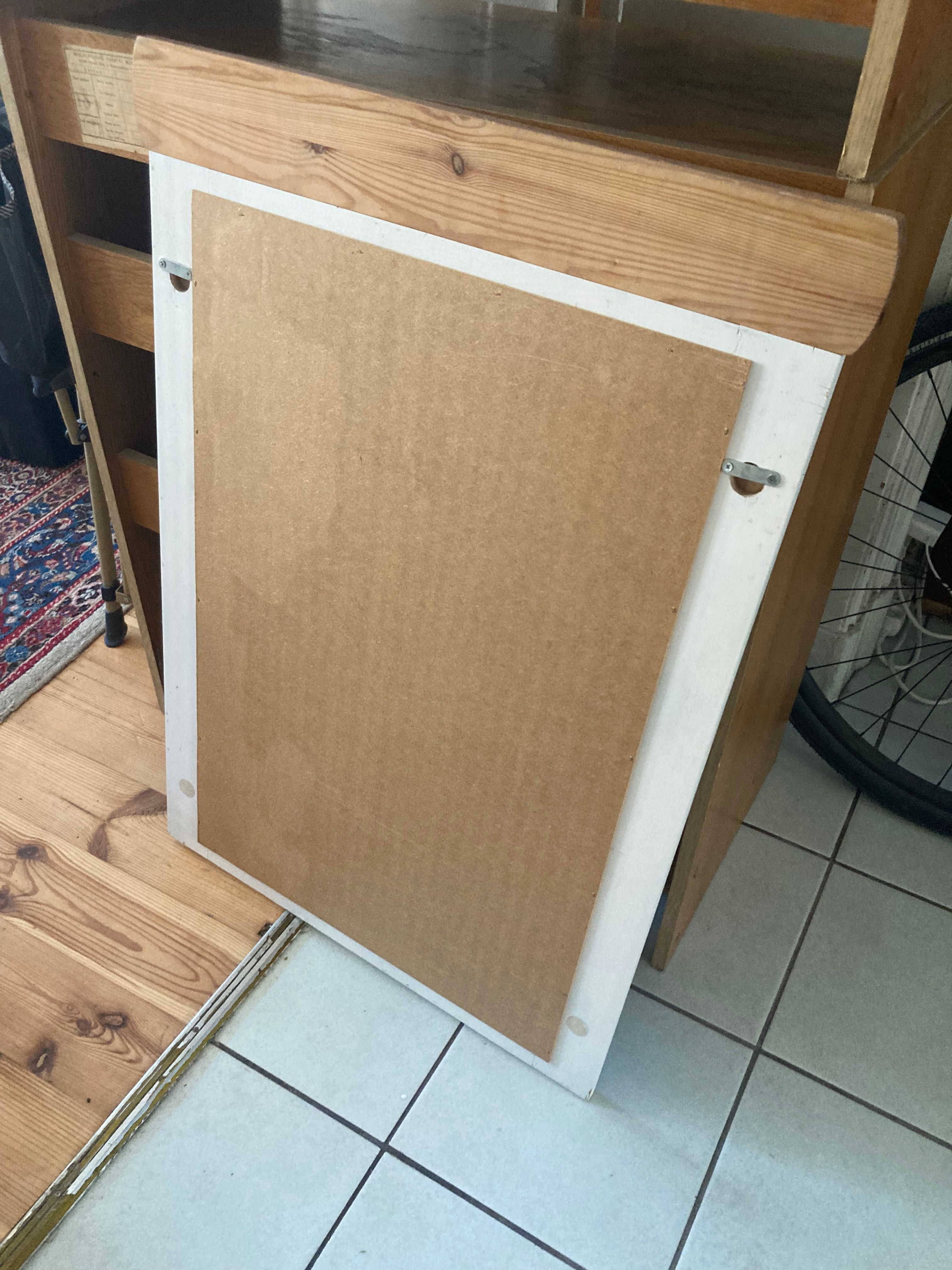 Drewniane lustro białe Ikea