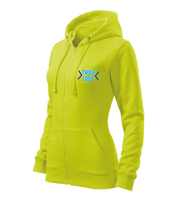 Bluza z własnym nadrukiem / logo Malfini Trendy Zipper damska