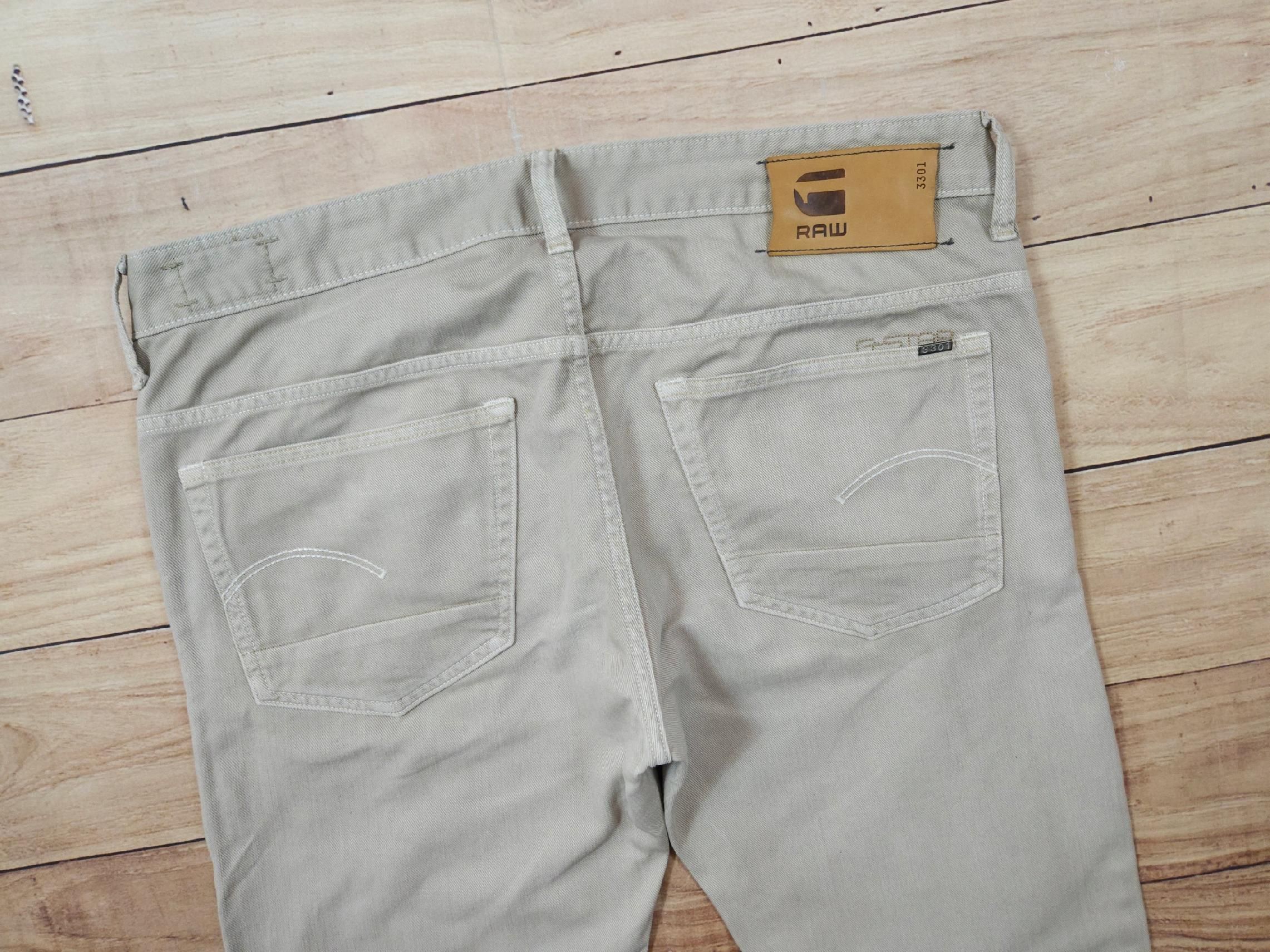 G-STAR Raw Spodnie Jeans Beżowe Męskie r. 36/34