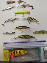 8 woblerów Rapala, Jaxon, Abu Garcia, Balzer, Dorado