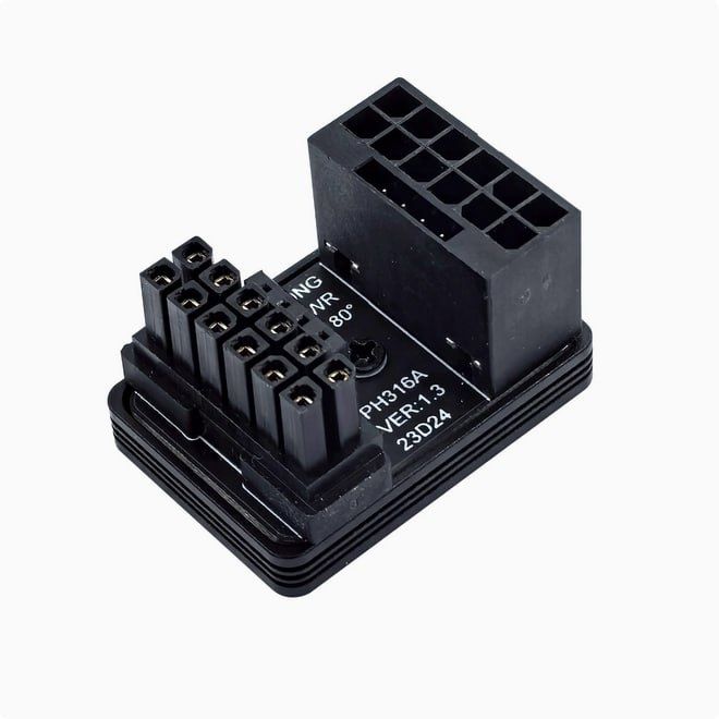 Адаптер живлення 12VHPWR16 Pin 180°, для відеокарт PCIe 5.0 з радіатор