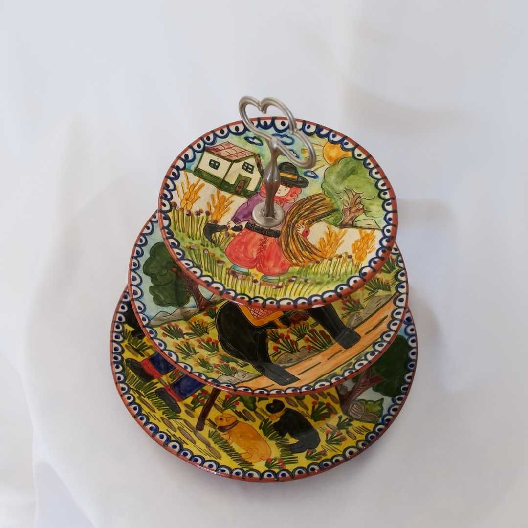 Suporte para bolos com 3 andares - Olaria Flosa de Redondo