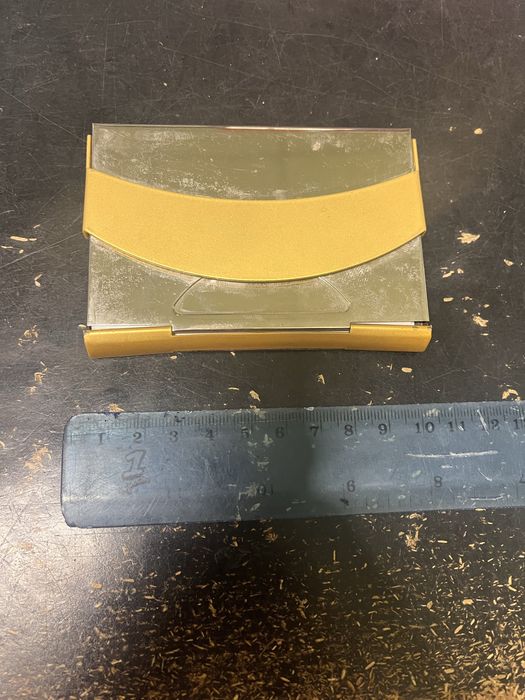 Визитница из металла хромированная