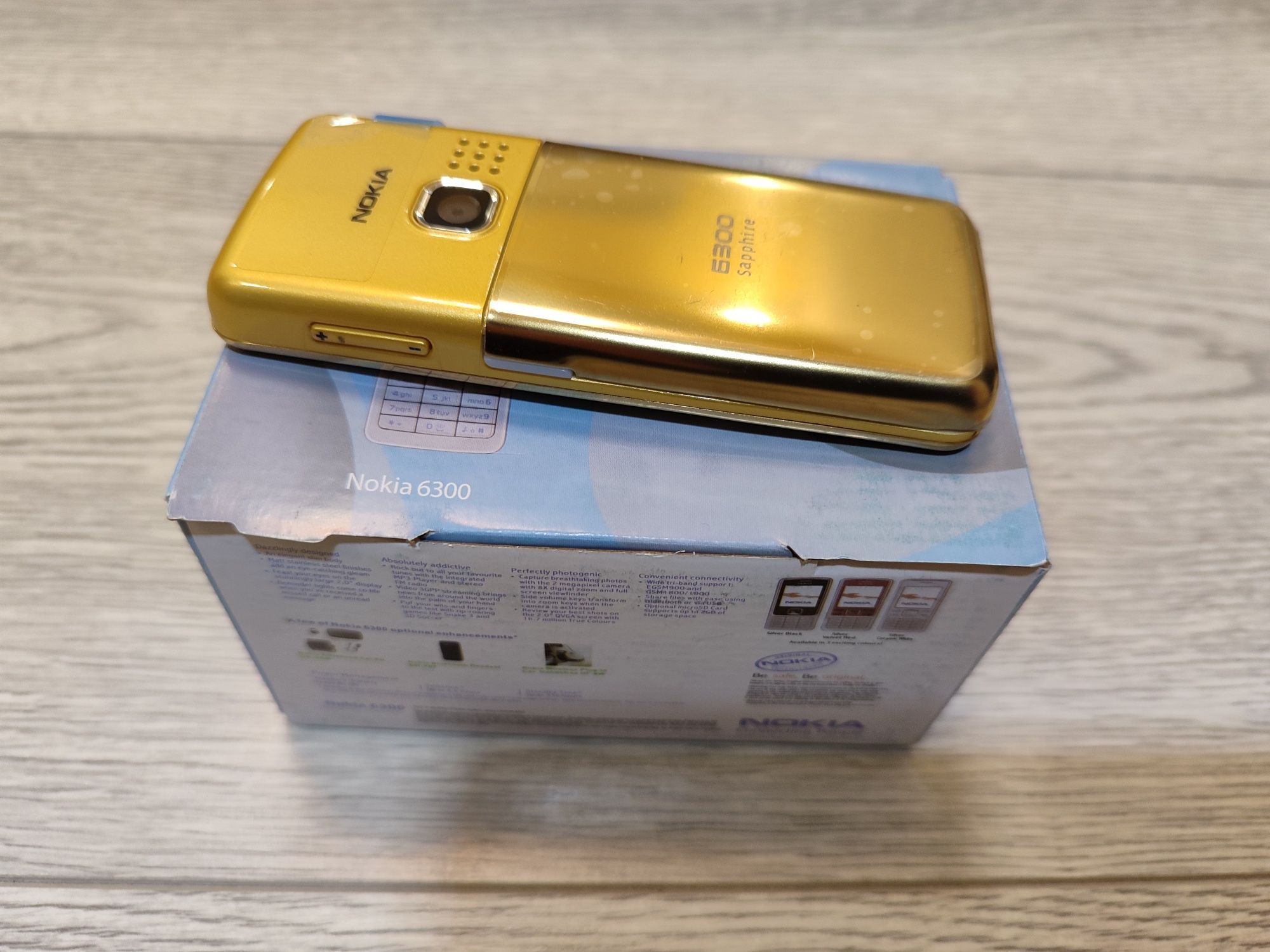 Мобильный телефон Nokia 6300 (оригинал) Sapphire Gold, Silver 860 мАч