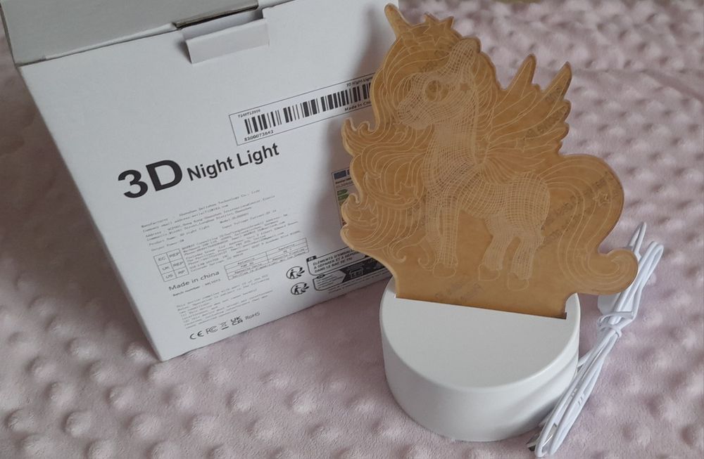 Nowa różowa lampka jednorożec