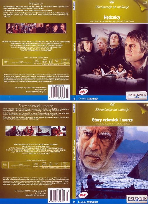 Filmy na DVD w kolekcji "Ekranizacje na wakcje", Filmoteka "Dziennika"