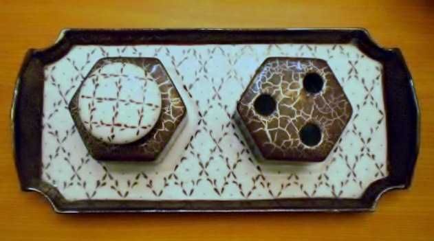 Tinteiro em porcelana