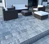 Meble ogrodowe z Rattanu Sofa+Dwa Fotele+Stolik+Pufa