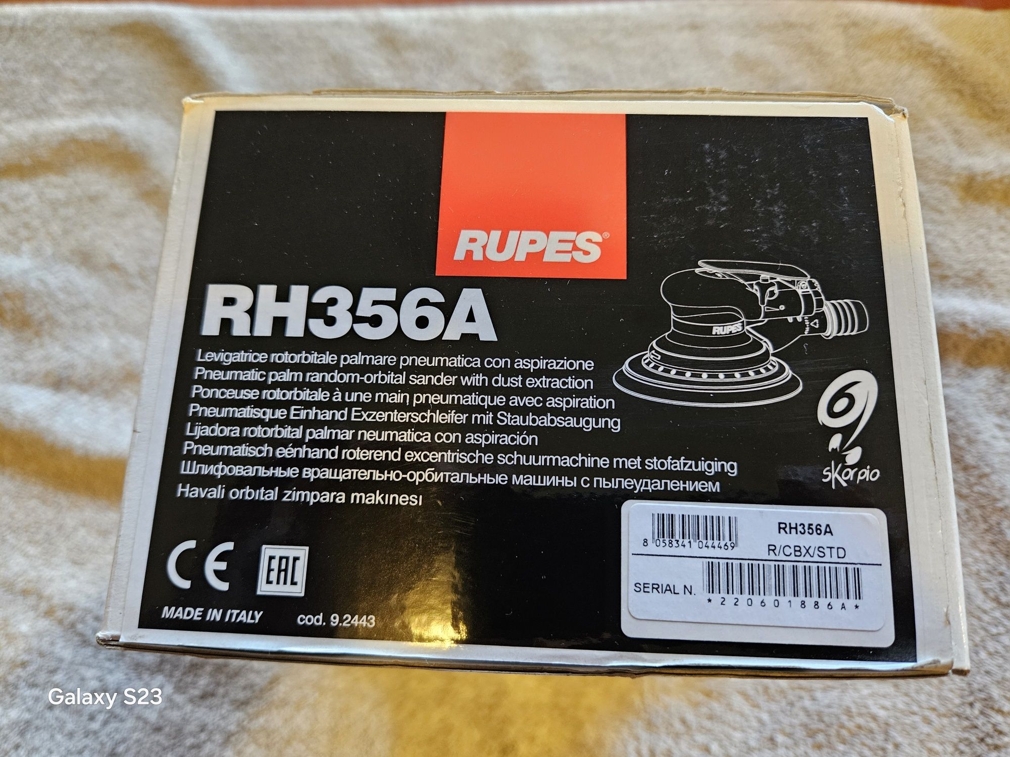 Szlifierka pneumatyczna Rupes RH 356A Skorpio IIII skok 6mm