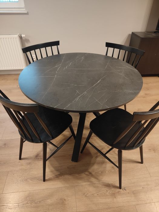 Zestaw Stół okrągły + 4 krzesła