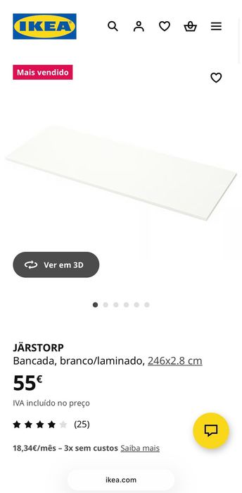 Vendo Placa Cozinha Nova Ikea