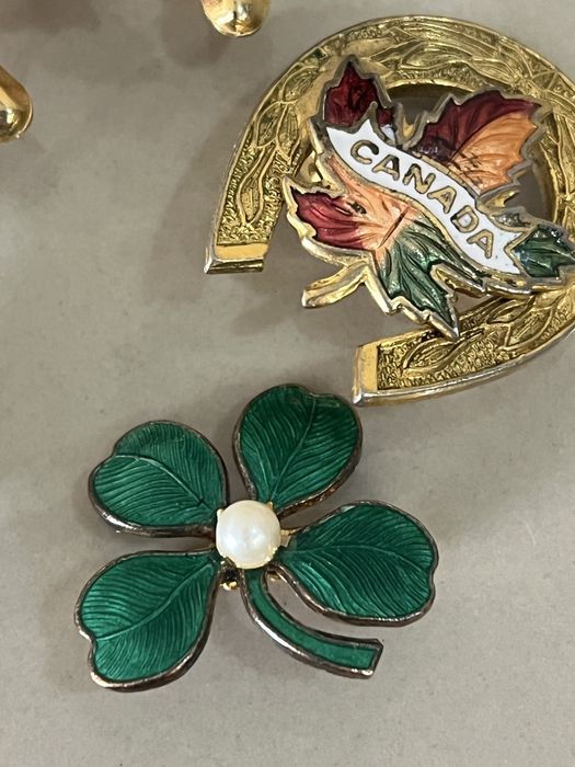 Лот американський вінтаж 4 шт удачі клевер, підкова,янгол