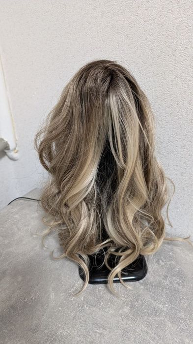 Перука парик блонд хвилястий омбре