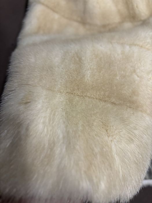 Норковая шуба бежевая