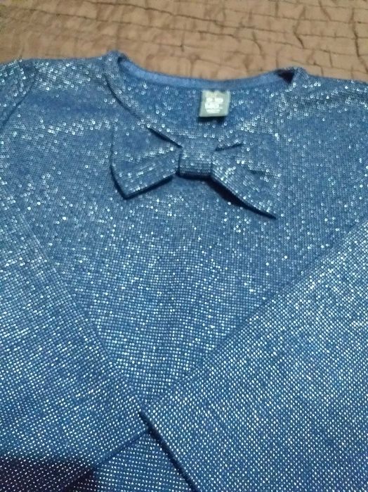 Vestido lindíssimo Azul marinho com brilhantes , da Zara Kids