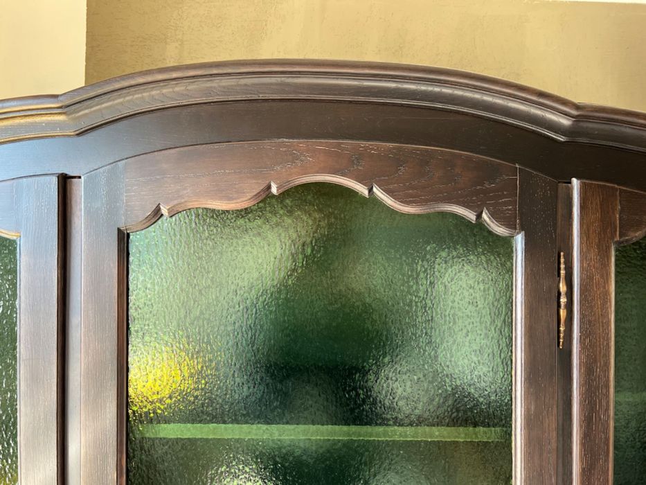 Dębowa biblioteczka serwantka bieliźniarka witryna ludwik antyki