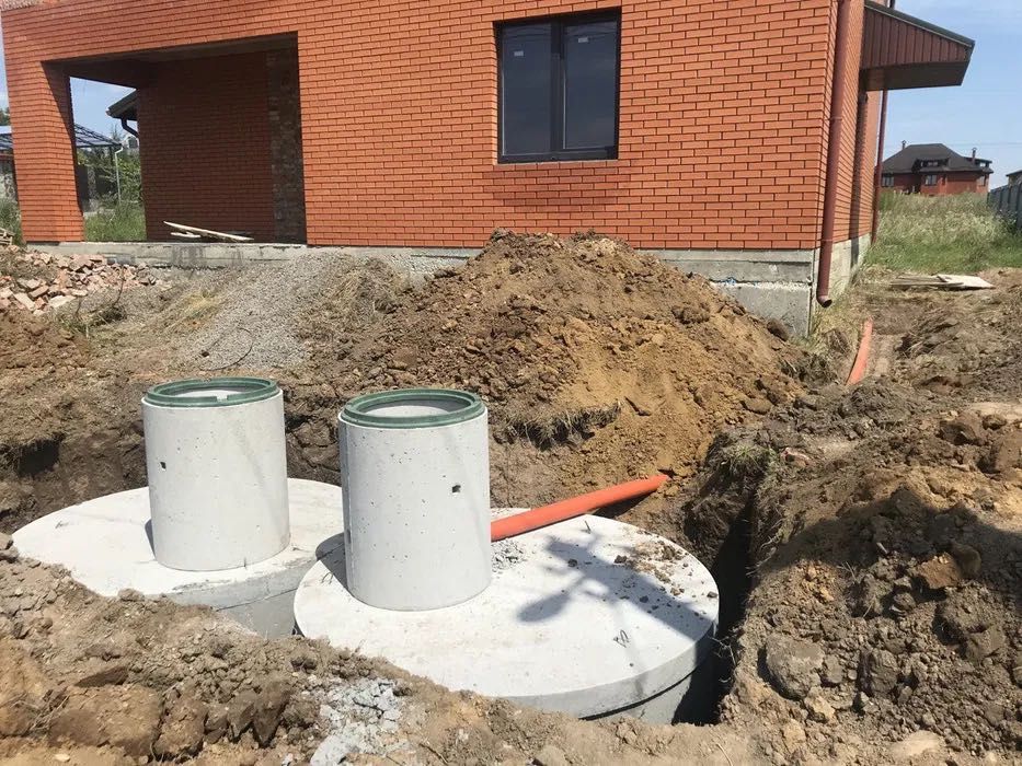 Септик для будинку дачі під ключ/ гарантія бетонні кільця монтаж